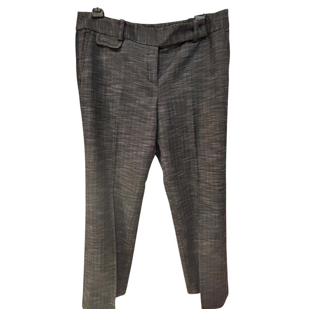 Ann Taylor Petites Signature Fit Dress Pants Gray‎ Textured Straight Leg 10P
